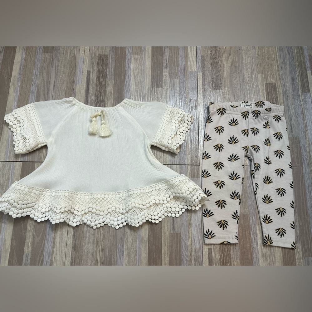 Baby Girl Boho Outfit by Jessica Simpson, Size 12M